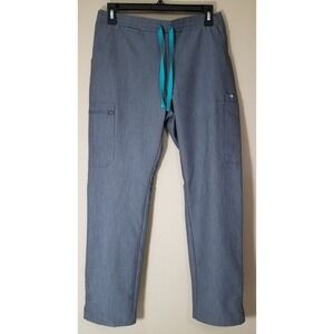 Figs Technical Collection Scrub Pants Women Small Petite Straight Gray Pockets